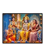 Lord RamSiya Laxman Laminated Photo - 7x9 Inches, Divine Blessings For Home & Office And Temple Decoration (F16114)