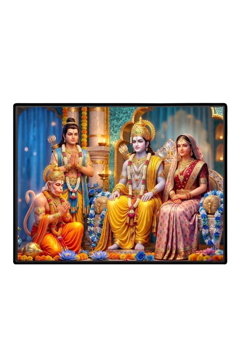 Lord RamSiya Laxman Laminated Photo - 7x9 Inches, Divine Blessings For Home & Office And Temple Decoration (F16114)