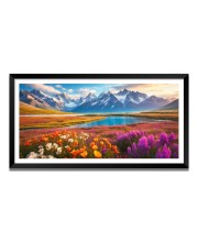 Nature Landscape Floating Frame Scenery Digital Print - (I5764) - 18x36 inch Modern Nature Wall Art for Living Room, Bedroom, Office, Hotels, Drawing Room