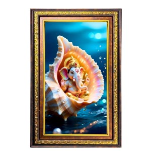 Lord Ganesha Digital Golden Balck Color Photo Frame | Hindu Religious Wall Decor | 16x22 Inches - Inspirational Wall Art For Office, Home Decor - Ideal Spiritual Gift (F16811) Lord Ganesha Digital Golden Balck Color Photo Frame | Hindu Religious Wall Decor | 16x22 Inches - Inspirational Wall Art For Office, Home Decor - Ideal Spiritual Gift (F16811)