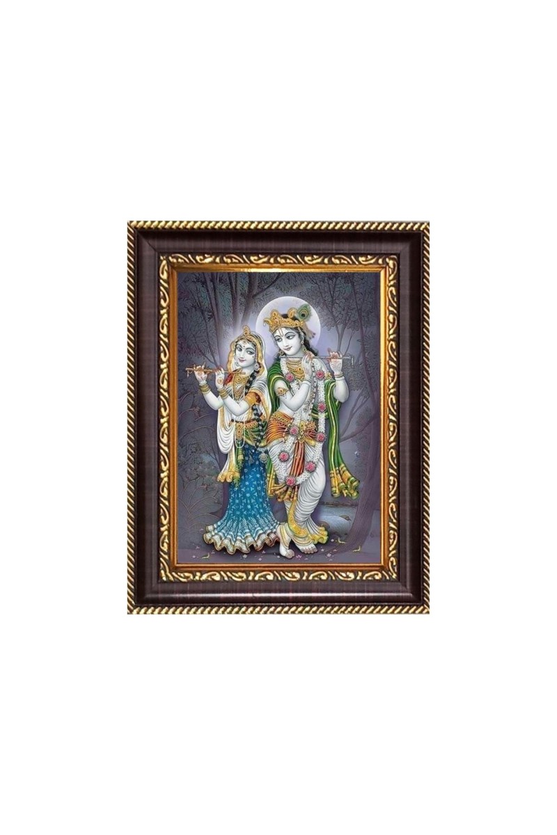 Sri Radha And Sri Krshina Digital Print Photo 8.7x10.7 inches - Vibrant Religious Wall Art for Home or Office Decor.