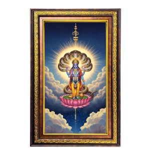 Lord Vishnu Digital Golden Balck Color Photo Frame | Hindu Religious Wall Decor | 14x20 Inches - Inspirational Wall Art For Office, Home Decor - Ideal Spiritual Gift (F16870) Lord Vishnu Digital Golden Balck Color Photo Frame | Hindu Religious Wall Decor | 14x20 Inches - Inspirational Wall Art For Office, Home Decor - Ideal Spiritual Gift (F16870)