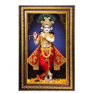 Lord Krishna Digital Golden Balck Color Photo Frame | Hindu Religious Wall Decor | 18x24 Inches - Inspirational Wall Art For Office, Home Decor - Ideal Spiritual Gift (F16653) Lord Krishna Digital Golden Balck Color Photo Frame | Hindu Religious Wall Decor | 18x24 Inches - Inspirational Wall Art For Office, Home Decor - Ideal Spiritual Gift (F16653)