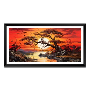 Nature Landscape Floating Frame Scenery Digital Print - (I5789) - 24x48 inch Modern Nature Wall Art for Living Room, Bedroom, Office, Hotels, Drawing Room Nature Landscape Floating Frame Scenery Digital Print - (I5789) - 24x48 inch Modern Nature Wall Art for Living Room, Bedroom, Office, Hotels, Drawing Room