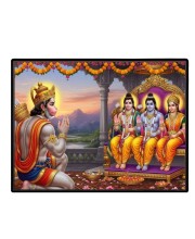 Lord RamSita,Lakshmana Laminated Photo - 7x9 Inches, Divine Blessings For Home & Office And Temple Decoration (F16066)