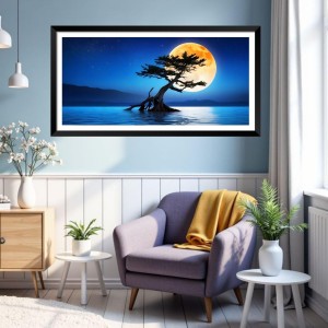 Nature Landscape Floating Frame Scenery Digital Print - (I5613) - 18x36 inch Modern Nature Wall Art for Living Room, Bedroom, Office, Hotels, Drawing Room Nature Landscape Floating Frame Scenery Digital Print - (I5613) - 18x36 inch Modern Nature Wall Art for Living Room, Bedroom, Office, Hotels, Drawing Room
