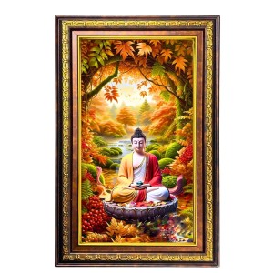 Serene Buddha Digital Golden Balck Color Photo Frame | Hindu Religious Wall Decor | 14x20 Inches - Inspirational Wall Art For Office, Home Decor - Ideal Spiritual Gift (F16842) Serene Buddha Digital Golden Balck Color Photo Frame | Hindu Religious Wall Decor | 14x20 Inches - Inspirational Wall Art For Office, Home Decor - Ideal Spiritual Gift (F16842)
