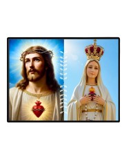 Jesus Virgin Mary Laminated Photo - 5x7 Inches, Divine Blessings For Home & Office And Temple Decoration (F16225)