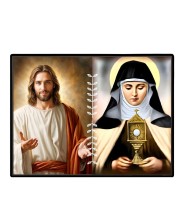 Jesus Christ-Our Lady Of Sorrows Laminated Photo - 7x9 Inches, Divine Blessings For Home & Office And Temple Decoration (F16300)