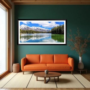 Nature Landscape Floating Frame Scenery Digital Print - (I5870) - 18x36 inch Modern Nature Wall Art for Living Room, Bedroom, Office, Hotels, Drawing Room Nature Landscape Floating Frame Scenery Digital Print - (I5870) - 18x36 inch Modern Nature Wall Art for Living Room, Bedroom, Office, Hotels, Drawing Room