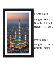 Islamic Mosque at Abu Dhabi Colored Photo at night |Sacred Islamic Wall Art| Ideal for Home or OfficeDecoration