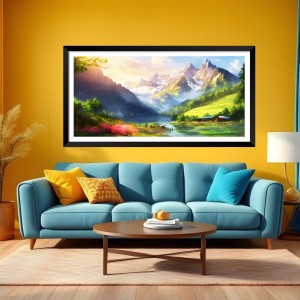 Nature Landscape Floating Frame Scenery Digital Print - (I5573) - 18x36 inch Modern Nature Wall Art for Living Room, Bedroom, Office, Hotels, Drawing Room Nature Landscape Floating Frame Scenery Digital Print - (I5573) - 18x36 inch Modern Nature Wall Art for Living Room, Bedroom, Office, Hotels, Drawing Room