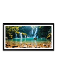 Nature Landscape Floating Frame Scenery Digital Print - (I5622) - 18x36 inch Modern Nature Wall Art for Living Room, Bedroom, Office, Hotels, Drawing Room