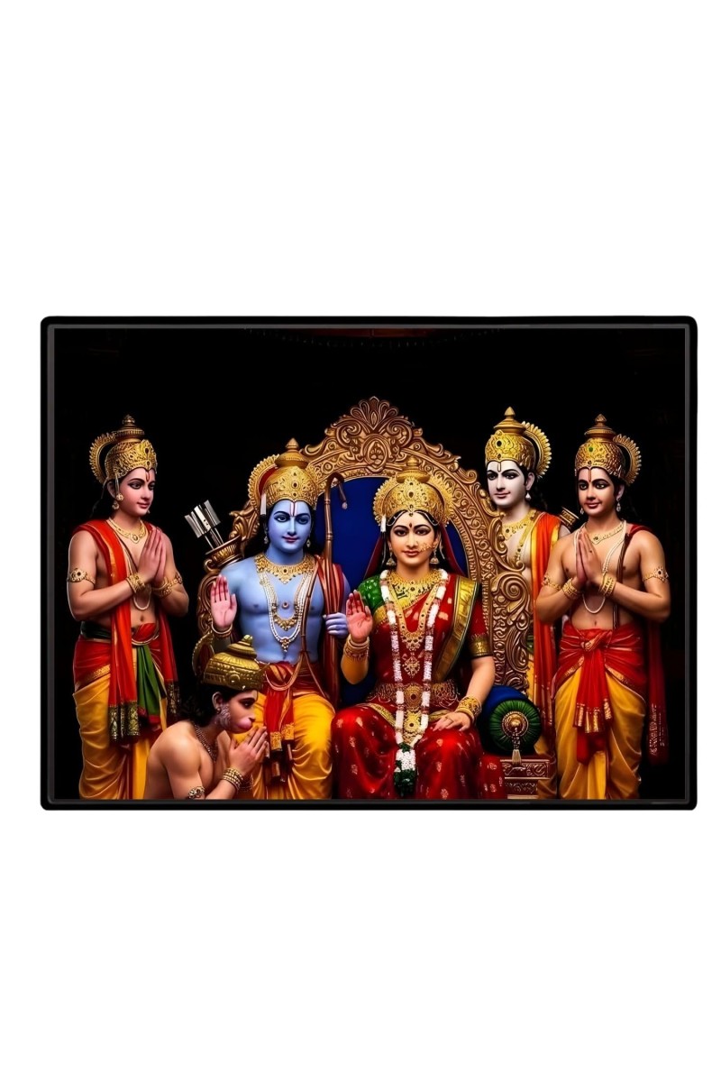 Lord RamSiya Laminated Photo - 7x9 Inches, Divine Blessings For Home & Office And Temple Decoration (F16091)