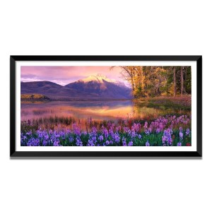 Nature Landscape Floating Frame Scenery Digital Print - (I5845) - 18x36 inch Modern Nature Wall Art for Living Room, Bedroom, Office, Hotels, Drawing Room