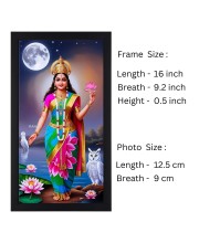 Godess Maa Laxmi Colored Photograph |Vibrant Wall Art| Devotional wall art |Ideal for Home or Office Decor or Puja room | Divine wall art