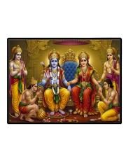 Lord RamSiya Laxman Laminated Photo - 7x9 Inches, Divine Blessings For Home & Office And Temple Decoration (F16116)