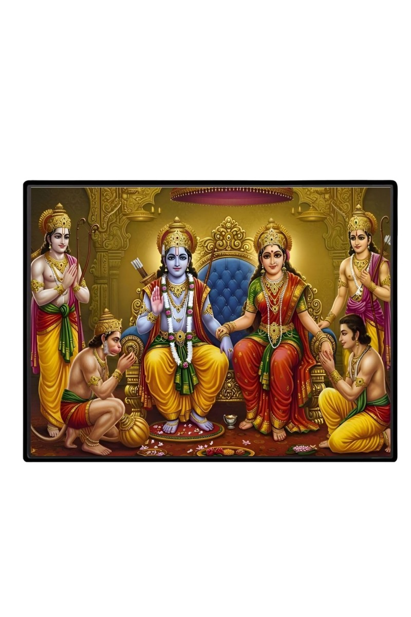Lord RamSiya Laxman Laminated Photo - 7x9 Inches, Divine Blessings For Home & Office And Temple Decoration (F16116)