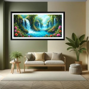 Nature Landscape Floating Frame Scenery Digital Print - (I5905) - 18x36 inch Modern Nature Wall Art for Living Room, Bedroom, Office, Hotels, Drawing Room Nature Landscape Floating Frame Scenery Digital Print - (I5905) - 18x36 inch Modern Nature Wall Art for Living Room, Bedroom, Office, Hotels, Drawing Room