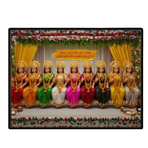 Mata Laxmi Laminated Photo - 7x9 Inches, Divine Blessings For Home & Office And Temple Decoration (F16084) Mata Laxmi Laminated Photo - 7x9 Inches, Divine Blessings For Home & Office And Temple Decoration (F16084)