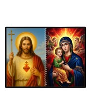 Jesus Christ-Our Lady Of Perpetual Help Laminated Photo - 7x9 Inches, Divine Blessings For Home & Office And Temple Decoration (F16362)