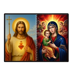 Jesus Christ-Our Lady Of Perpetual Help Laminated Photo - 7x9 Inches, Divine Blessings For Home & Office And Temple Decoration (F16362) Jesus Christ-Our Lady Of Perpetual Help Laminated Photo - 7x9 Inches, Divine Blessings For Home & Office And Temple Decoration (F16362)