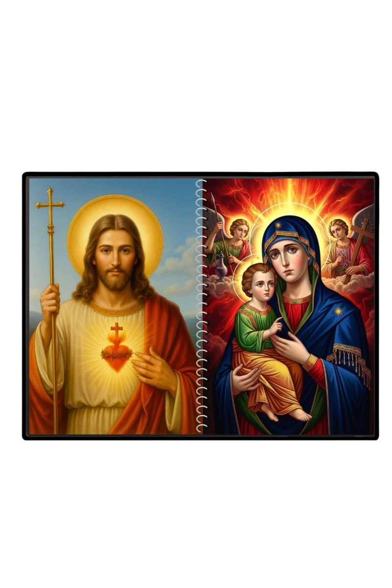 Jesus Christ-Our Lady Of Perpetual Help Laminated Photo - 7x9 Inches, Divine Blessings For Home & Office And Temple Decoration (F16362)