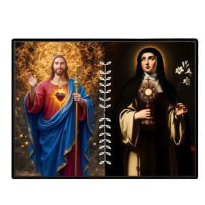 Jesus Christ-Our Lady Of Sorrows Laminated Photo - 7x9 Inches, Divine Blessings For Home & Office And Temple Decoration (F16292) Jesus Christ-Our Lady Of Sorrows Laminated Photo - 7x9 Inches, Divine Blessings For Home & Office And Temple Decoration (F16292)