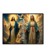 Jesus Christ-Our Lady Of Grace Laminated Photo - 7x9 Inches, Divine Blessings For Home & Office And Temple Decoration (F16289)