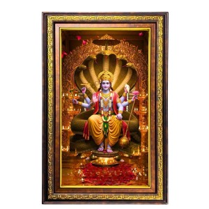 Lord Vishnu Digital Golden Balck Color Photo Frame | Hindu Religious Wall Decor | 14x20 Inches - Inspirational Wall Art For Office, Home Decor - Ideal Spiritual Gift (F16560) Lord Vishnu Digital Golden Balck Color Photo Frame | Hindu Religious Wall Decor | 14x20 Inches - Inspirational Wall Art For Office, Home Decor - Ideal Spiritual Gift (F16560)