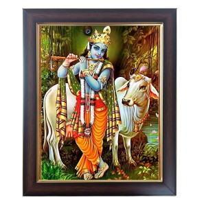 Hitech Sales Lord Krishna Photo Frame for Pooja Room, Temple Decor, Home Decoration and Gift Hitech Sales Lord Krishna Photo Frame for Pooja Room, Temple Decor, Home Decoration and Gift