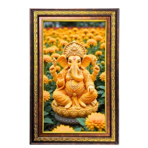 Lord Ganesha Digital Golden Balck Color Photo Frame | Hindu Religious Wall Decor | 14x20 Inches - Inspirational Wall Art For Office, Home Decor - Ideal Spiritual Gift (F16588) Lord Ganesha Digital Golden Balck Color Photo Frame | Hindu Religious Wall Decor | 14x20 Inches - Inspirational Wall Art For Office, Home Decor - Ideal Spiritual Gift (F16588)