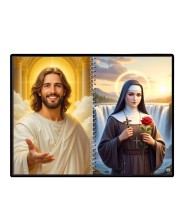 Jesus Christ-St. Therese Of Lisieux Laminated Photo - 7x9 Inches, Divine Blessings For Home & Office And Temple Decoration (F16406)