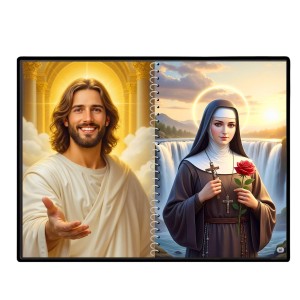 Jesus Christ-St. Therese Of Lisieux Laminated Photo - 7x9 Inches, Divine Blessings For Home & Office And Temple Decoration (F16406) Jesus Christ-St. Therese Of Lisieux Laminated Photo - 7x9 Inches, Divine Blessings For Home & Office And Temple Decoration (F16406)