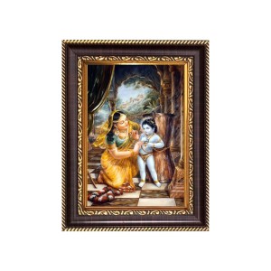 Maa Yoshada & Baby Krishna Digital Print Photo 10.7x12.7 inches - Vibrant Religious Wall Art for Home or Office Decor. Maa Yoshada & Baby Krishna Digital Print Photo 10.7x12.7 inches - Vibrant Religious Wall Art for Home or Office Decor.