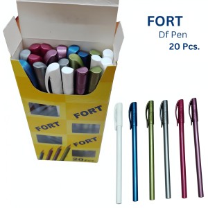 HiTechMart Fort Df Pen | Tip size -0.5 mm, Ball Pen Box Pack | Slim & Multi Color Body Pens Easy to hold | Pack of 1, P-20, INK Colour - Blue | Smooth Writing use for Study, Office Work HiTechMart Fort Df Pen | Tip size -0.5 mm, Ball Pen Box Pack | Slim & Multi Color Body Pens Easy to hold | Pack of 1, P-20, INK Colour - Blue | Smooth Writing use for Study, Office Work
