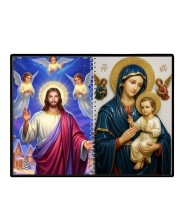 Jesus Christ-Our Lady Of Perpetual Help Laminated Photo - 7x9 Inches, Divine Blessings For Home & Office And Temple Decoration (F16367)