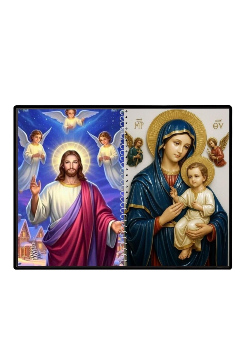 Jesus Christ-Our Lady Of Perpetual Help Laminated Photo - 7x9 Inches, Divine Blessings For Home & Office And Temple Decoration (F16367)