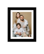 Colored Family Photo of Father, Mother, and Son |Family Portrait Wall Art| Perfect for Home Decor & Family Keepsake