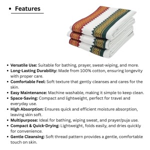 Hitech Sales Men’s Cotton Thorthu Towel | High Absorption Lightweight Thalpati | Super Soft White Cotton Gamcha for Prayer, Bath & Multipurpose Use | Machine Washable (66 x 30 inch) Hitech Sales Men’s Cotton Thorthu Towel | High Absorption Lightweight Thalpati | Super Soft White Cotton Gamcha for Prayer, Bath & Multipurpose Use | Machine Washable (66 x 30 inch)