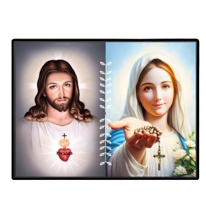 Jesus Christ-Our Lady Of Rosary Laminated Photo - 7x9 Inches, Divine Blessings For Home & Office And Temple Decoration (F16285) Jesus Christ-Our Lady Of Rosary Laminated Photo - 7x9 Inches, Divine Blessings For Home & Office And Temple Decoration (F16285)
