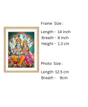 Sri Sri Narayan and Goddess Maa Laxmi Colored Photos |Divine Hindu Wall Art for Home & Temple Decoration | Perfect for Home Altar, Pooja Room, and Gifts | Inspirational Hindu Decor for Meditation &