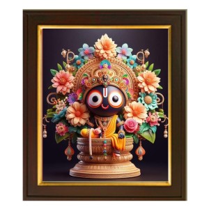 Hitech Sales | Elegant Jagannath Idol Photo Frame with Intricate Floral Design - Perfect for Home Decor, Religious Gifts, and Festivals Size: 10x12 inch. Hitech Sales | Elegant Jagannath Idol Photo Frame with Intricate Floral Design - Perfect for Home Decor, Religious Gifts, and Festivals Size: 10x12 inch.
