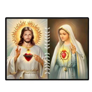 Jesus Virgin Mary Laminated Photo - 5x7 Inches, Divine Blessings For Home & Office And Temple Decoration (F16223)