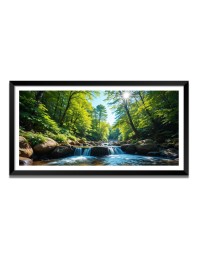 Nature Landscape Floating Frame Scenery Digital Print - (I5640) - 18x36 inch Modern Nature Wall Art for Living Room, Bedroom, Office, Hotels, Drawing Room