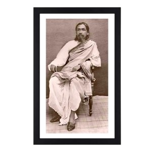 Rishi Aurobindo Sitting Black Photograph | Classic Spiritual Wall Art Rishi Aurobindo Sitting Black Photograph | Classic Spiritual Wall Art