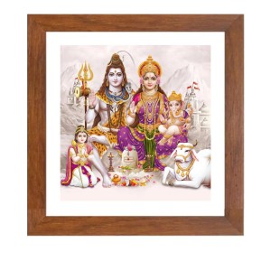 Divine Lord Shiva, Mata Parvati, Ganesh, and Kartikeya Colored Family Photo | Hindu Wall Art for Home, Temple, or Meditation Room Divine Lord Shiva, Mata Parvati, Ganesh, and Kartikeya Colored Family Photo | Hindu Wall Art for Home, Temple, or Meditation Room