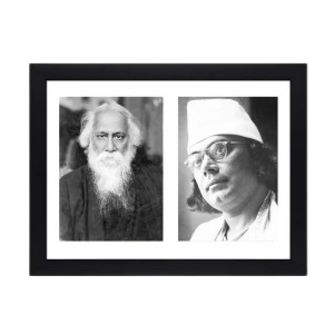Kabiguru Rabindranath Tagore and Kazi Nazrul Islam - Two Black and White Photos in One Frame | Indian culture wall art (Wall and Tabletop, Printed Photo, 8.3 x 11.7 inches Frame, Black) Kabiguru Rabindranath Tagore and Kazi Nazrul Islam - Two Black and White Photos in One Frame | Indian culture wall art (Wall and Tabletop, Printed Photo, 8.3 x 11.7 inches Frame, Black)