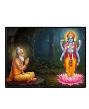 Lord Vishnu Laminated Photo - 7x9 Inches, Divine Blessings For Home & Office And Temple Decoration (F16060)