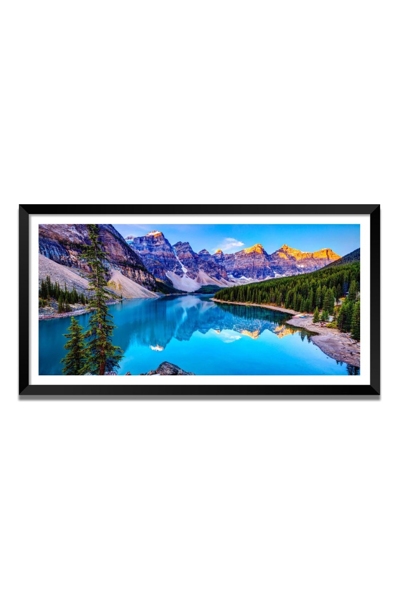 Nature Landscape Floating Frame Scenery Digital Print - (I5860) - 24x36 inch Modern Nature Wall Art for Living Room, Bedroom, Office, Hotels, Drawing Room